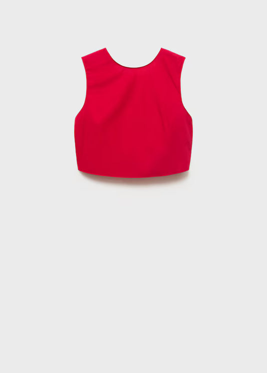 CROP TOP WITH BOW ON BACK