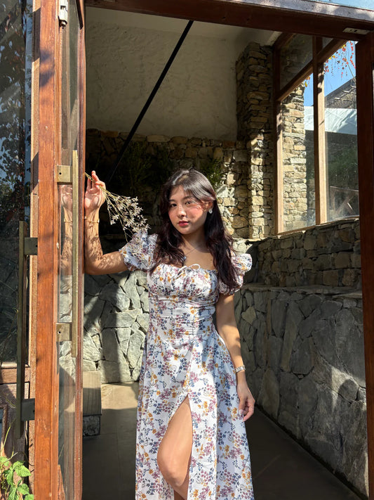 FLORAL PUFF SLEEVE DRESS