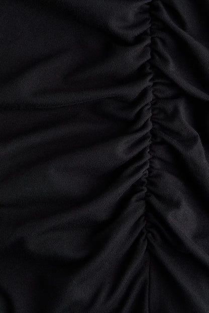 GATHERED ONE SHOULDER DRESS