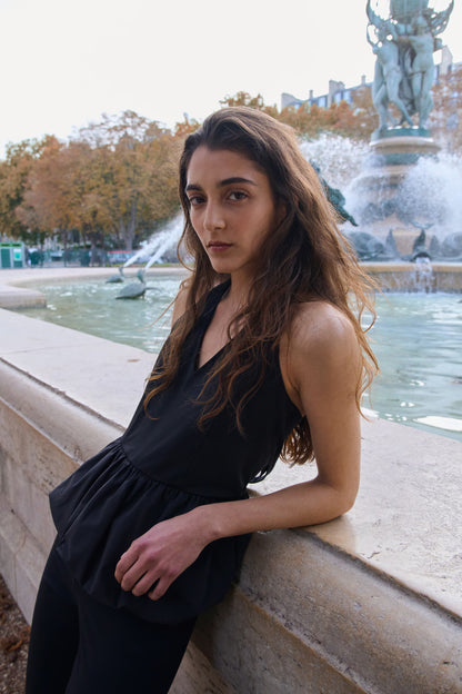 HALTER TOP WITH BACK BOW