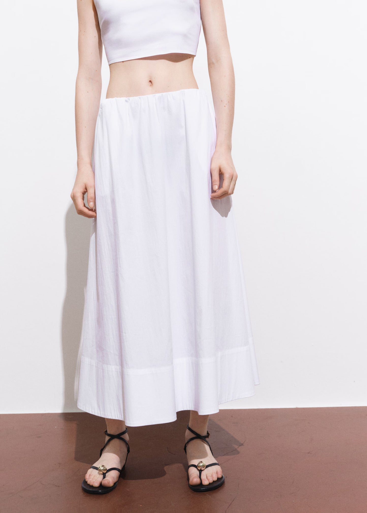SATIN LONG SKIRT