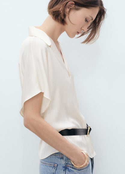 SATIN SHORT SLEEVE SHIRT
