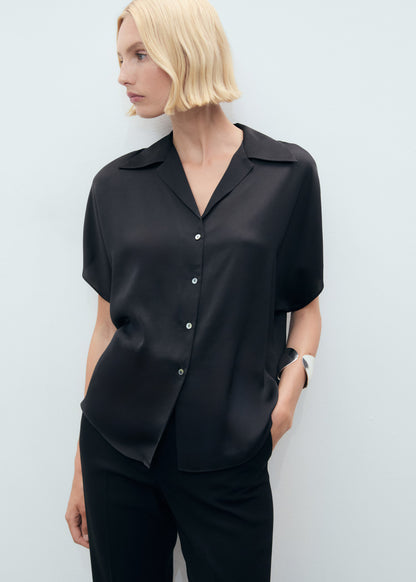 SATIN SHORT SLEEVE SHIRT