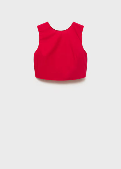 CROP TOP WITH BOW ON  BACK