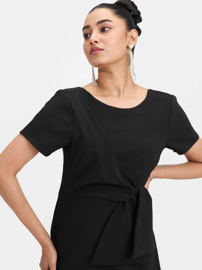 FRONT TIE MAXI DRESS