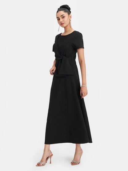 FRONT TIE MAXI DRESS