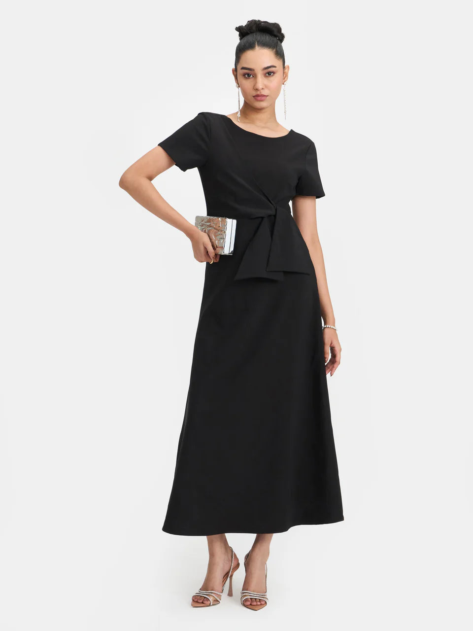 FRONT TIE MAXI DRESS