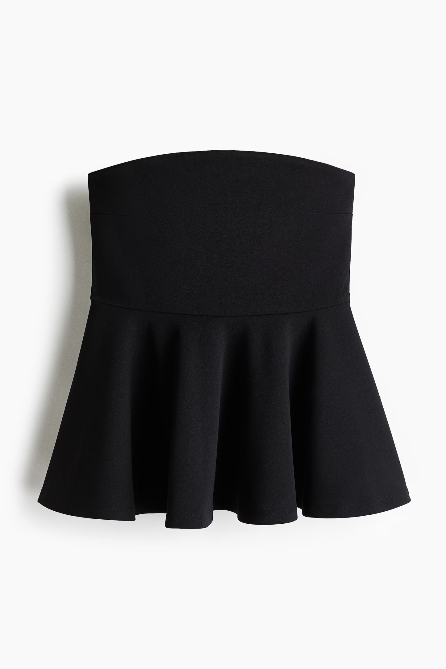 STRAPLESS FITTED CROP TOP