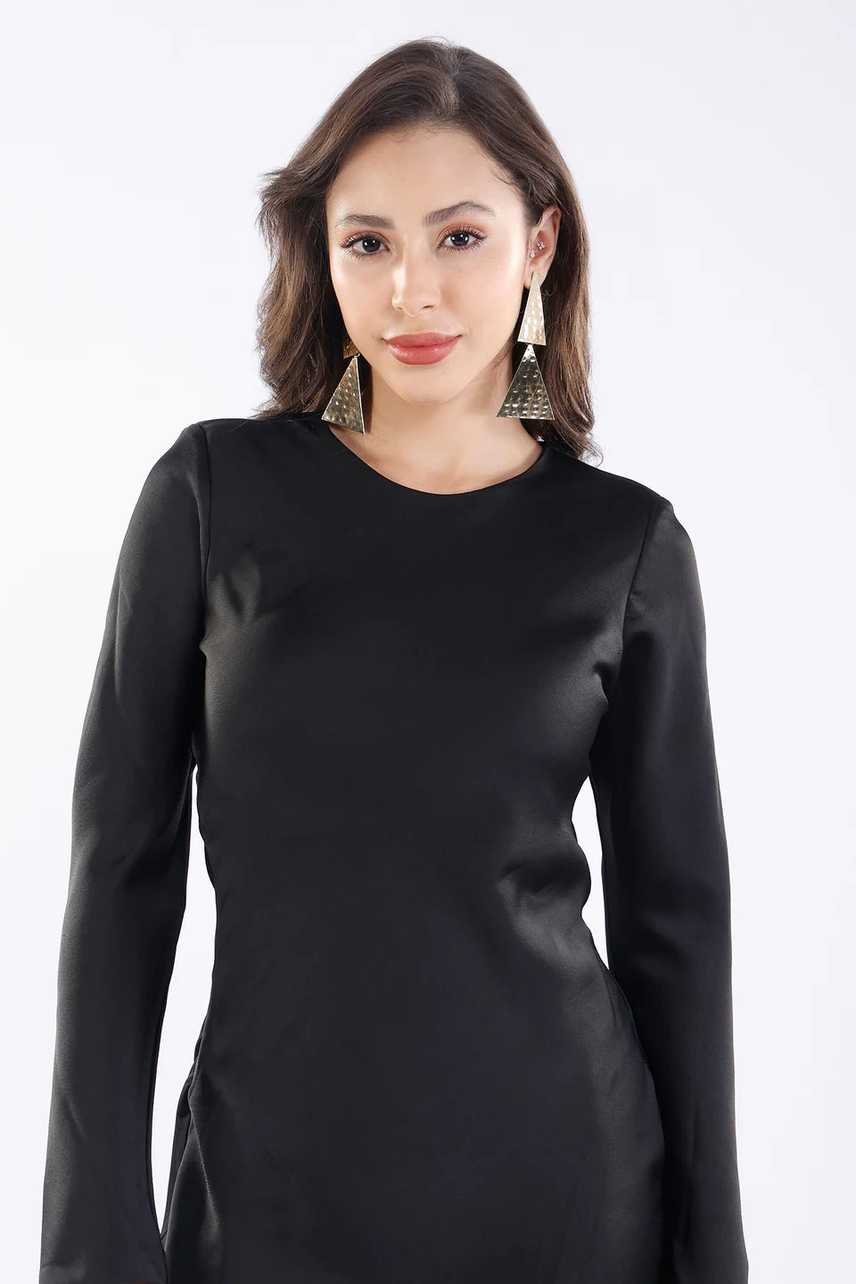 SATIN STYLISH BACK MAXI GOWN