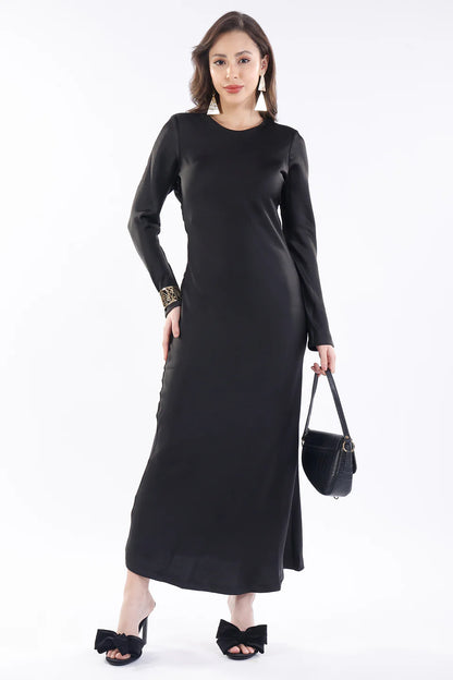 SATIN STYLISH BACK MAXI GOWN