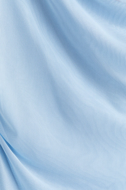 DRAPED MESH DRESS