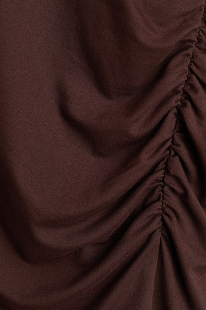 GATHERED ONE SHOULDER DRESS