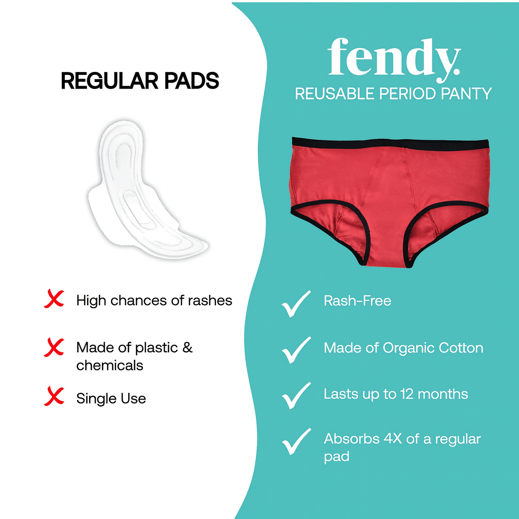 Fendy. Reusable Period Panty (Maroon)