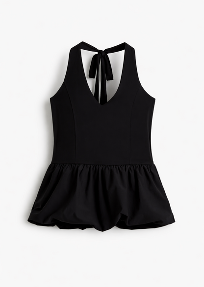 HALTER TOP WITH BACK BOW