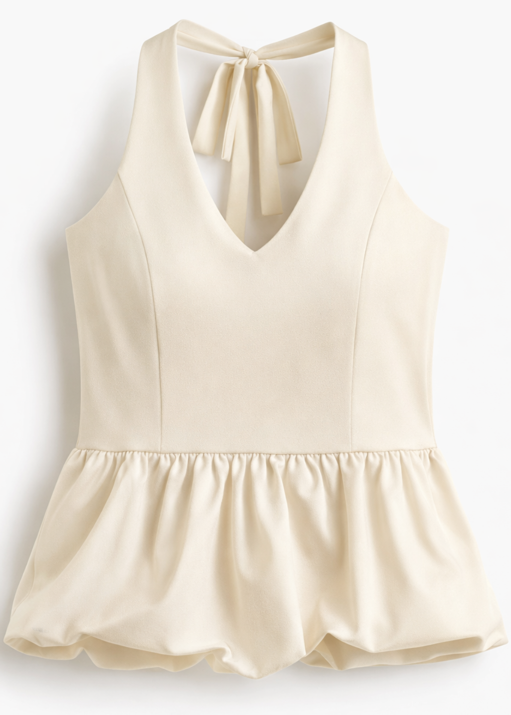 HALTER TOP WITH BACK BOW