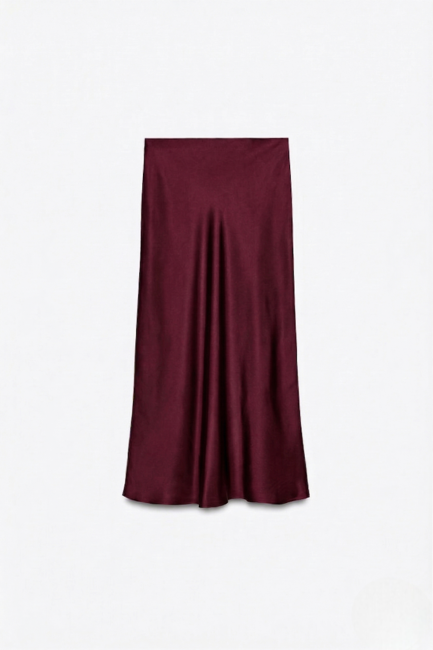 SATIN MIDI SKIRT
