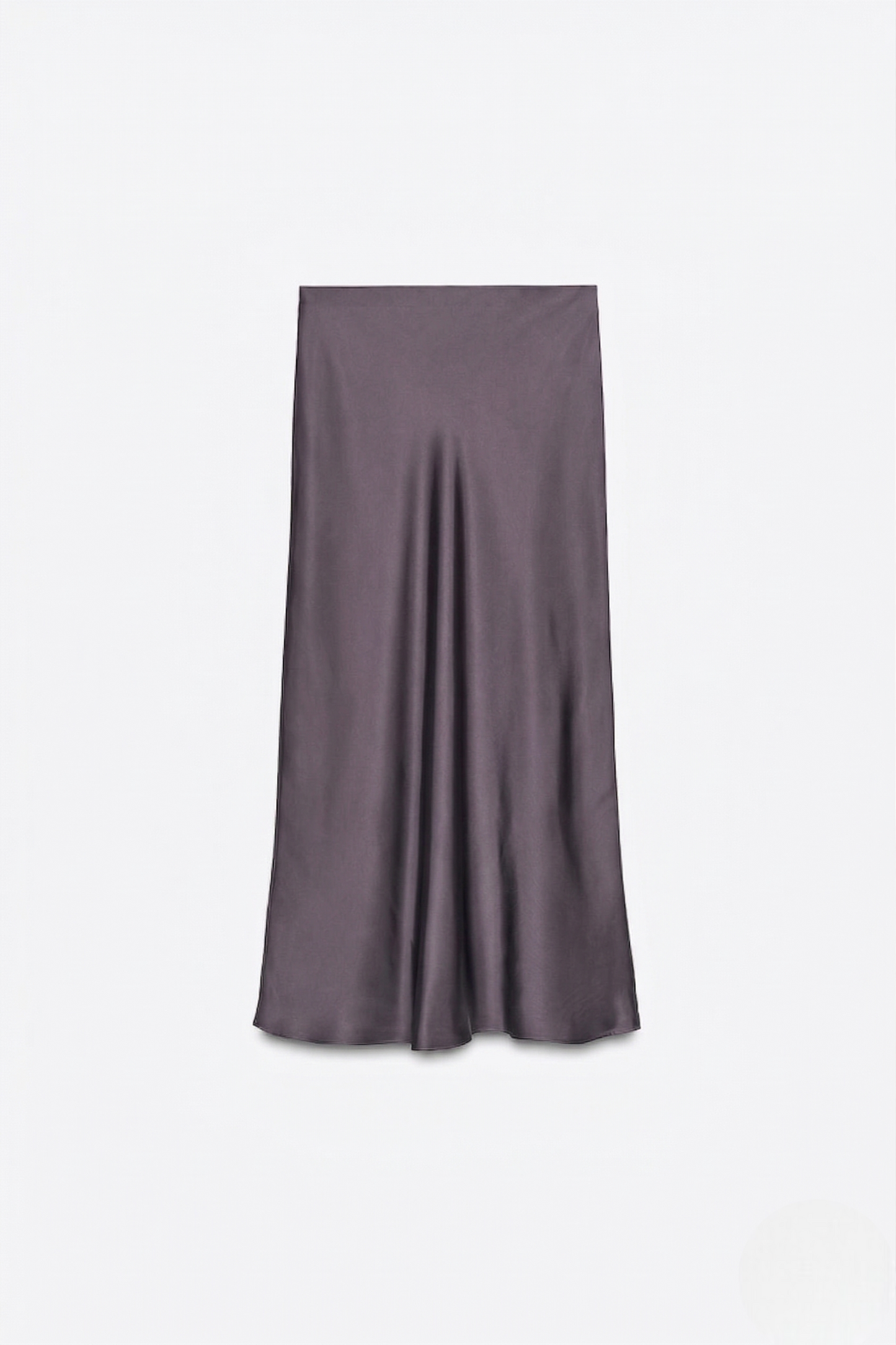 SATIN MIDI SKIRT