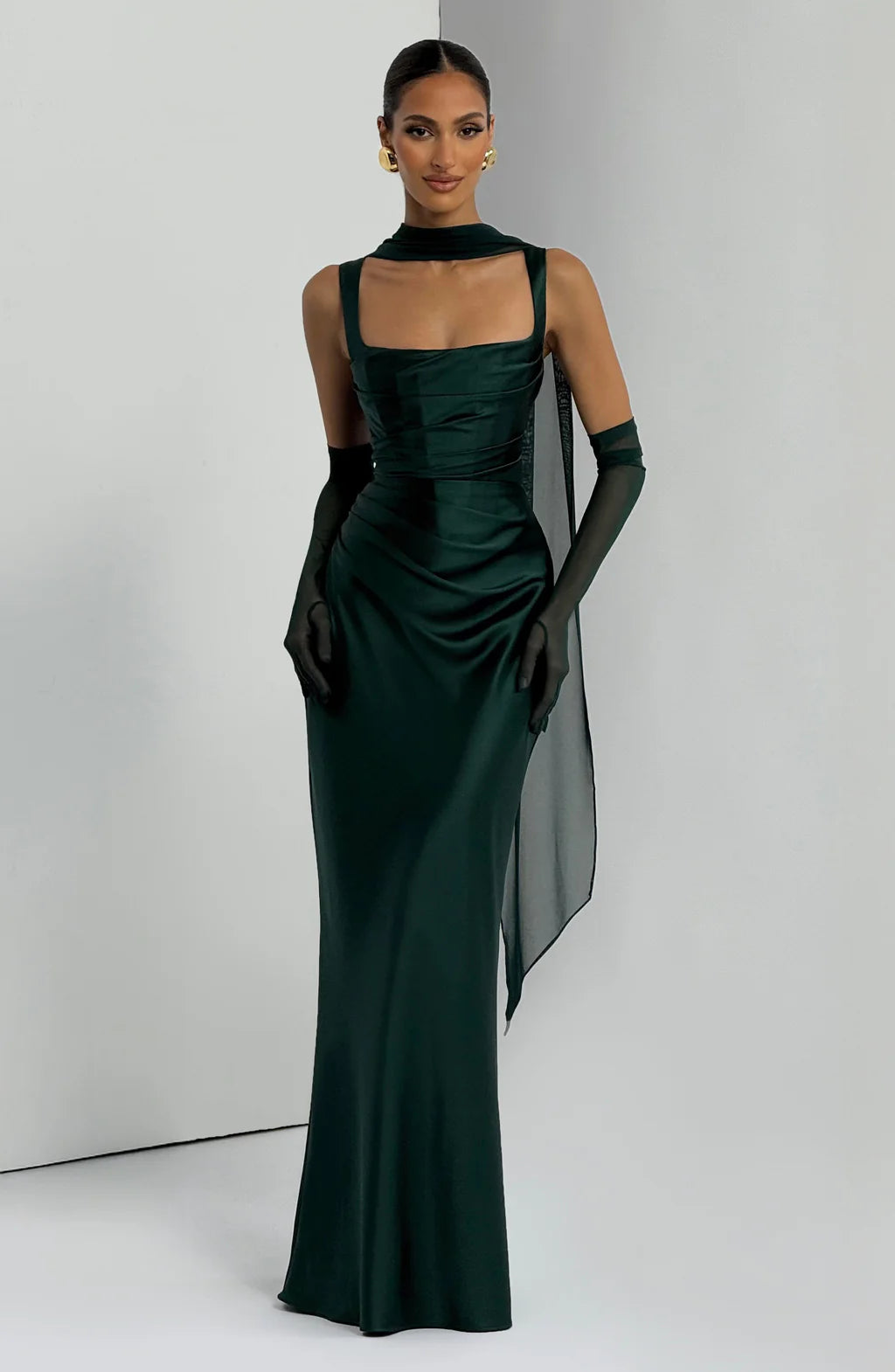 CALANTHE MAXI DRESS — EMERALD