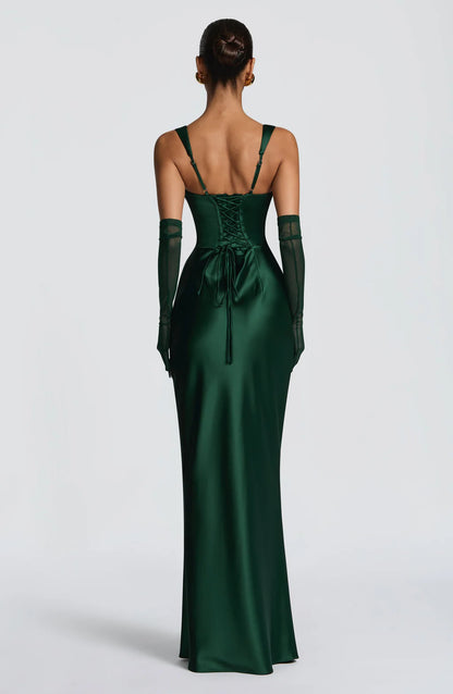 CALANTHE MAXI DRESS — EMERALD