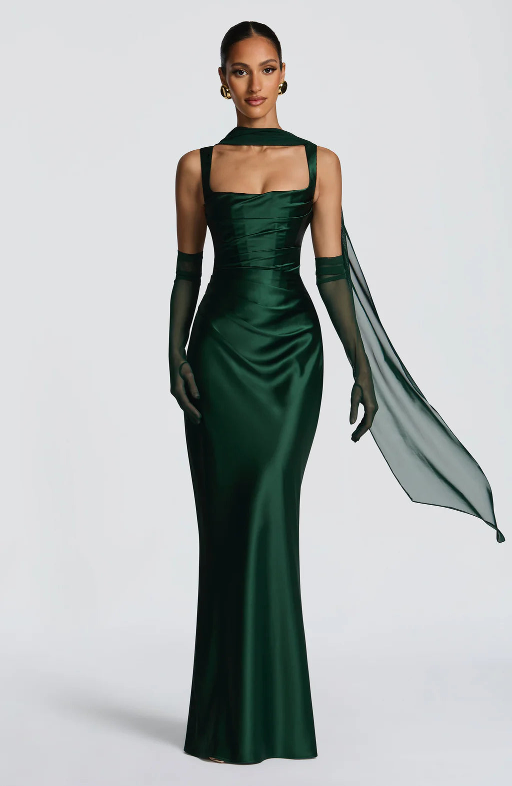 CALANTHE MAXI DRESS — EMERALD