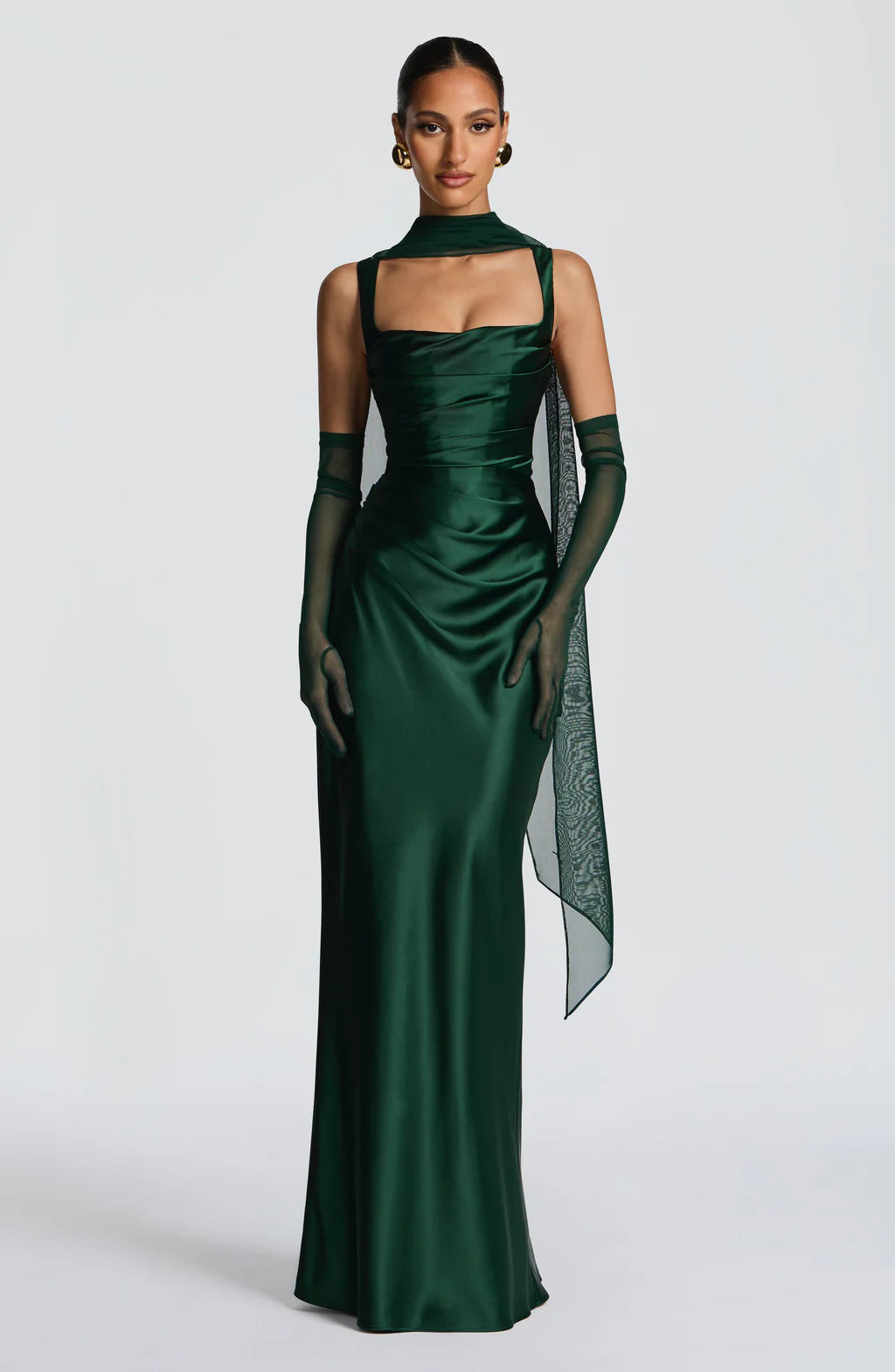 CALANTHE MAXI DRESS — EMERALD