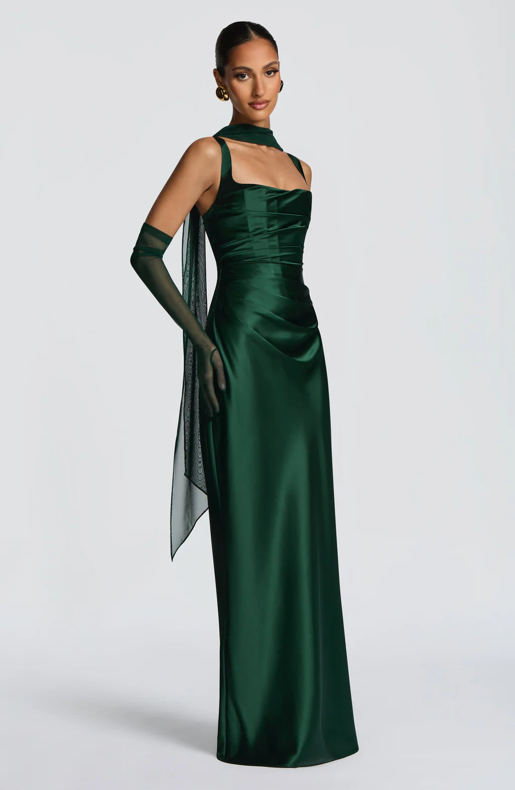 CALANTHE MAXI DRESS — EMERALD