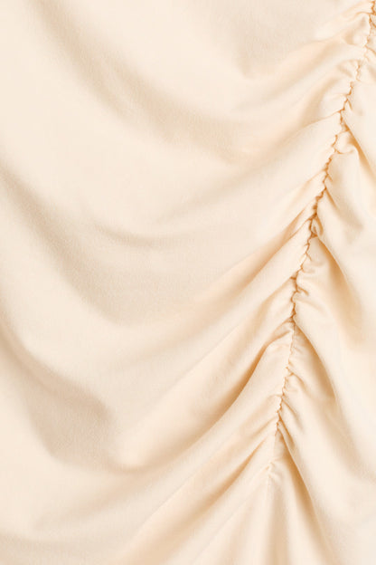 GATHERED ONE SHOULDER DRESS