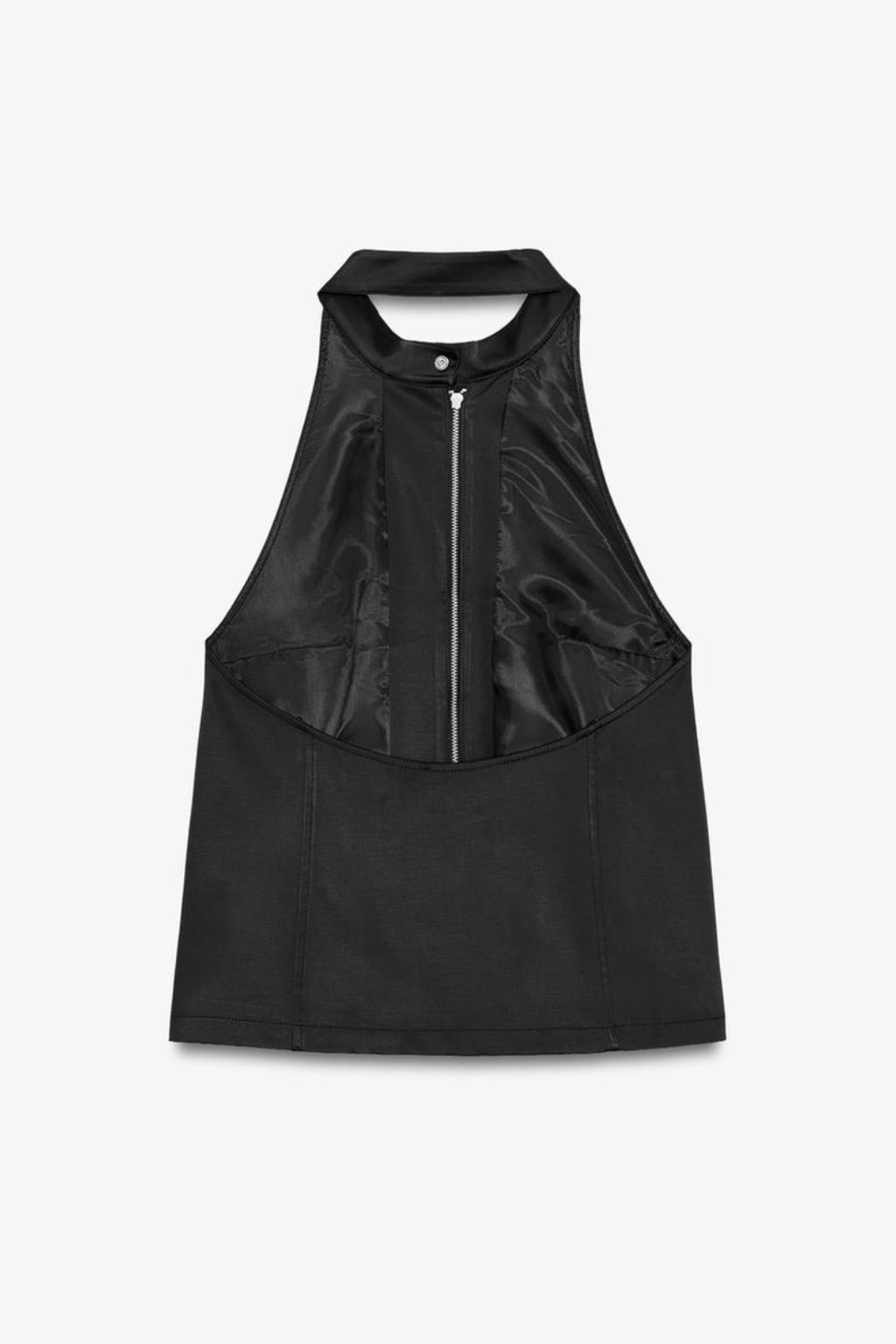 HALTER TOP WITH ZIP