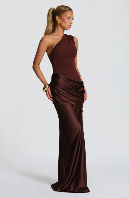 SATIN MAXI DRESS