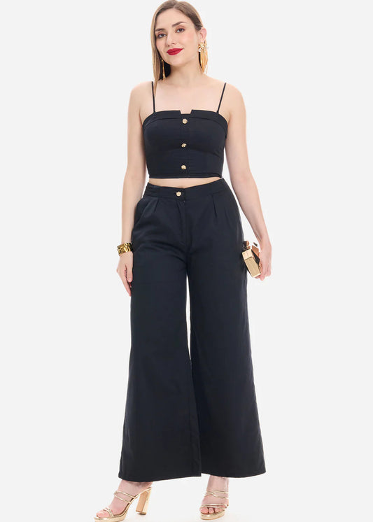 TUBE TOP WITH PLEAT PANTS
